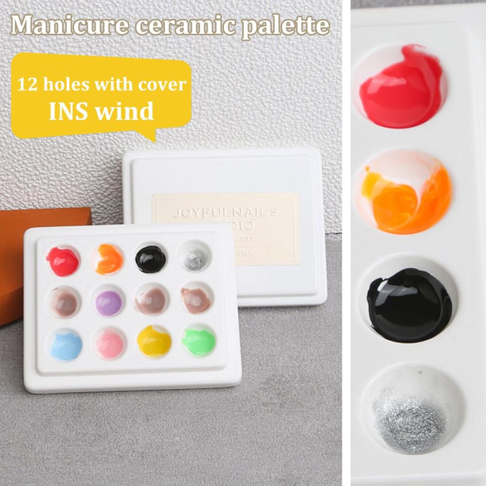 Manicure Empty Watercolor Palette Nail Art Color Palette Nail Polish Palette Nail Pigment Holder