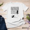 Funny Black Cat Climbing Playing Sheet Music Note Gift Idea Unisex T-shirt