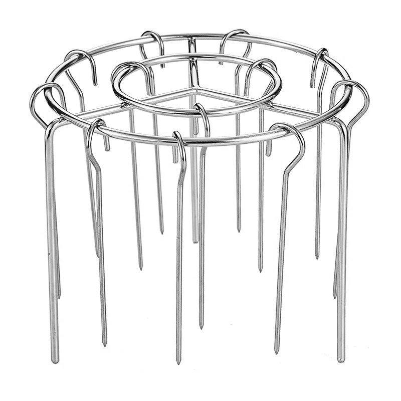 304 Stainless Steel Multifunctional Air Fryer and Skewer Rack for Kitchen and Outdoor Grilling