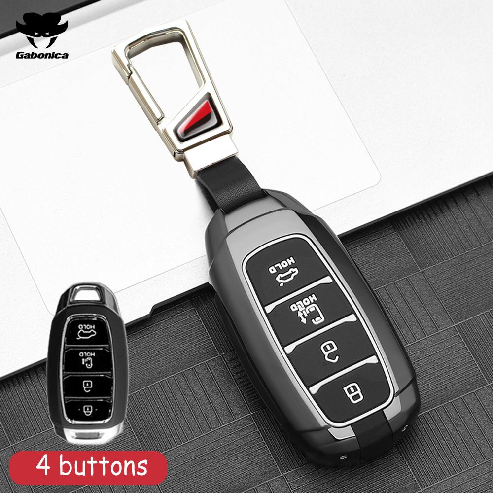 Alloy Car Key Cover For Hyundai N Line Verna Solaris Elantra Azera Kona Encino Grandeur Azera Palisade I30 Ix35 Accent Santa Fe