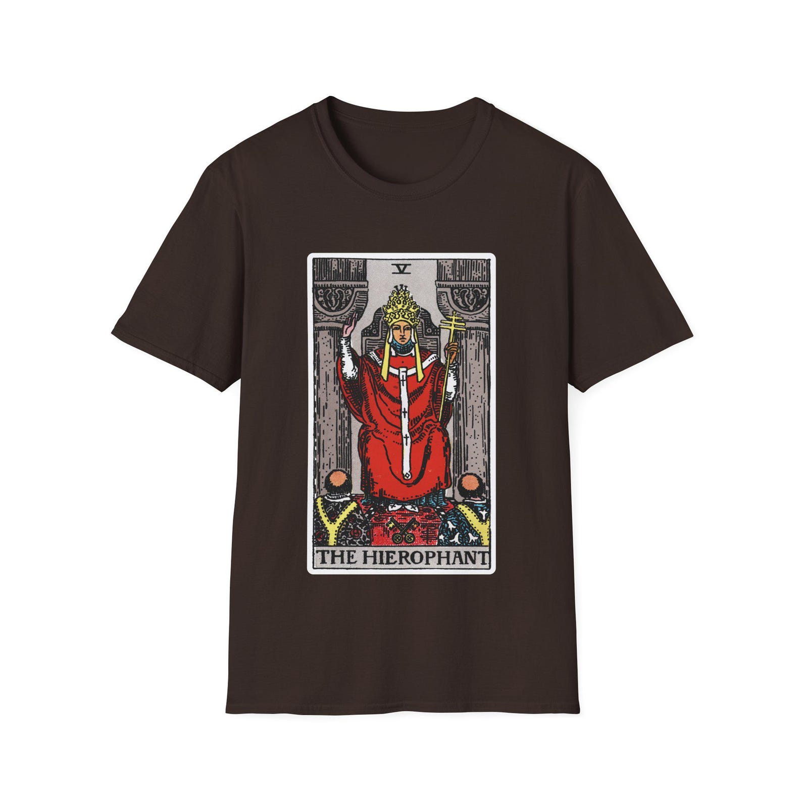 The Hierophant Tarot Card T-Shirt | Occult Vintage Arcana Tee M