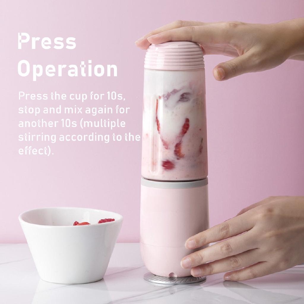 New 350ml*2 Cups Bear Electric Fruit Juicer LLJ-D04B1 Blender Mini Portable Smoothie Maker Juicer Cup 7yue
