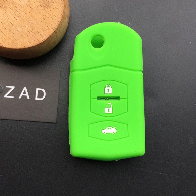 Silicone car key cover case for MAZDA 3 5 6 CX-5 CX-7 CX-9 Housing Miata MX-5 MPS SP23 3 button floding key