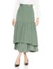 FRAY I.D. Washer Tiered Skirt FWFS224064 Women's GRN 0