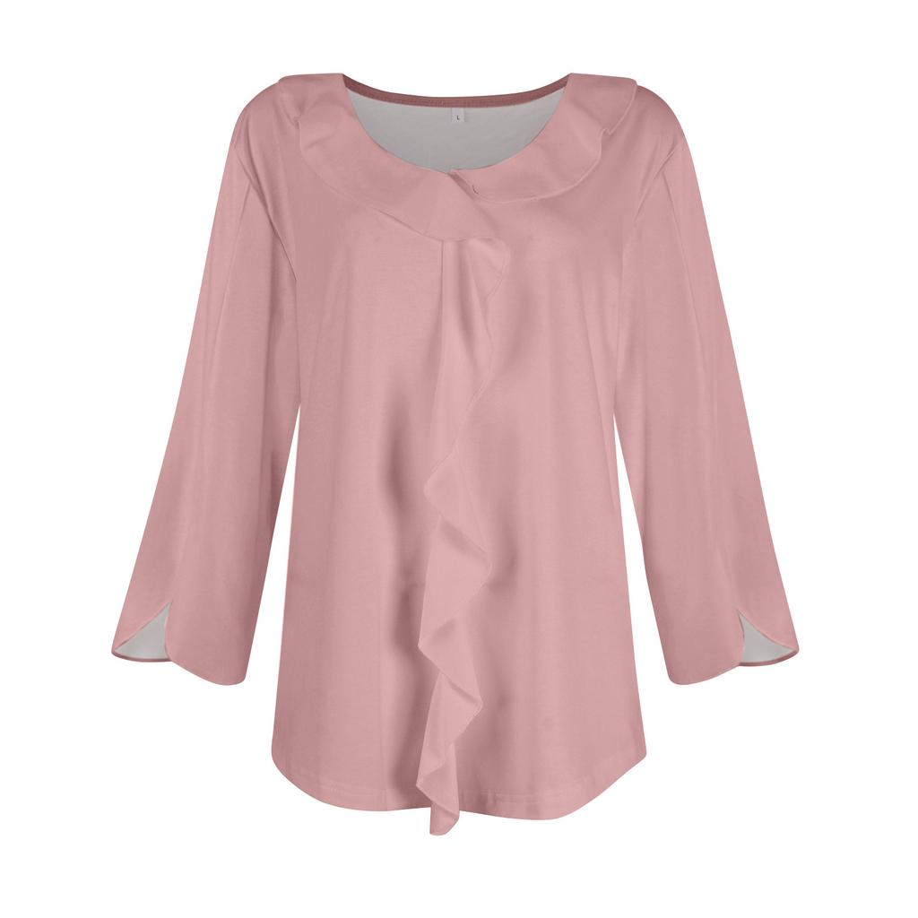 3/4 Sleeve Shirts For Women Cute Tops Graphic Tees  Blouses Casual Plus Size Basic Tops Pullover