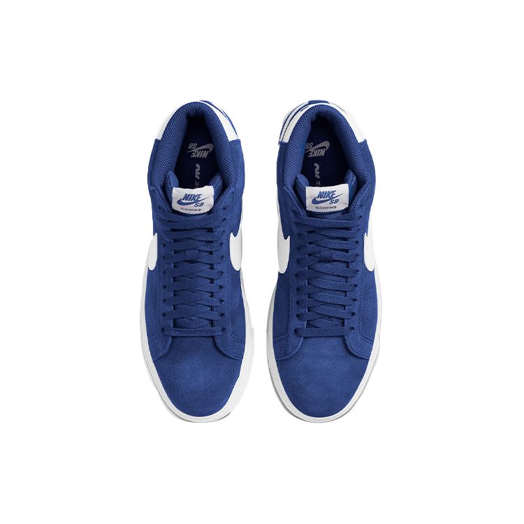 Nike Zoom Blazer Mid SB Deep Royal Blue Unisex Sneakers Hvit Sail 864349-403