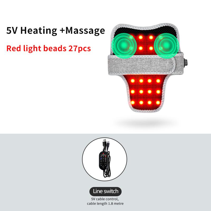 Red Light Therapy Heated Neck Massager Usb-Powered Cervical Soreness Stiffness/Numbness Migraine Stress Relief Sleep Support
