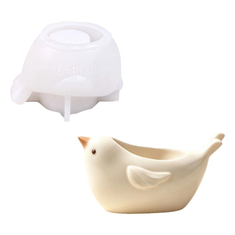 DIY Bird Container Molds for Casting Projects, Open-Top Flexible Craft Tool for Decorative Home Display Work for Projects