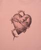 FALLETT Heart Graphic Short Sleeve T-Shirt Pink