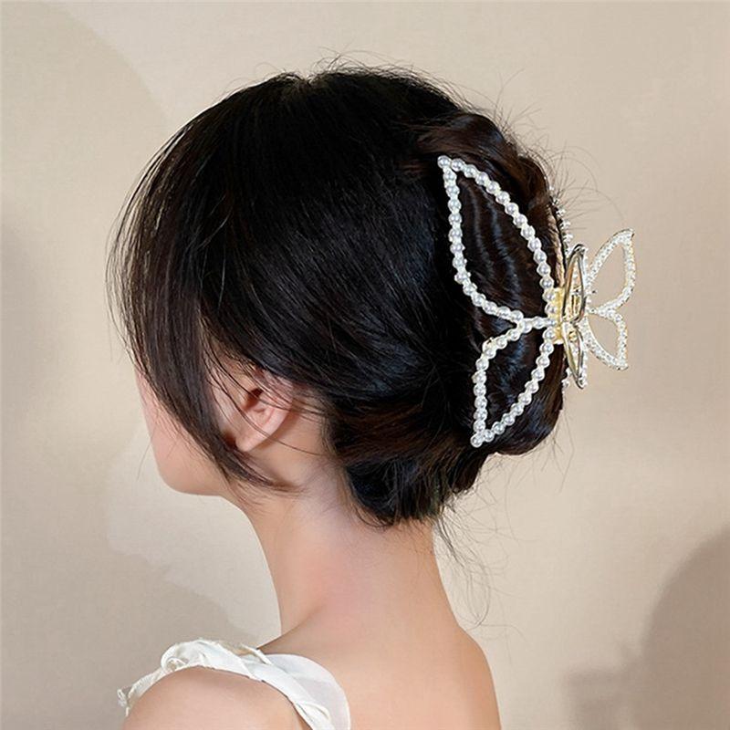 AEE4-Schmetterlings-Klammerclips Metall-Haarklammern Goldene Haarklammern für Damen Niedliche Haarklammern Ersatzteile