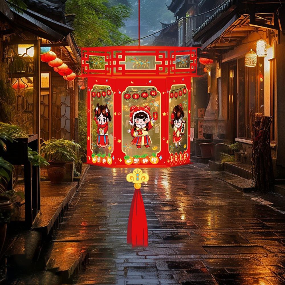 

Traditional Snake Year Lantern Cartoon LED Glowing Lantern Spring Festival Style C