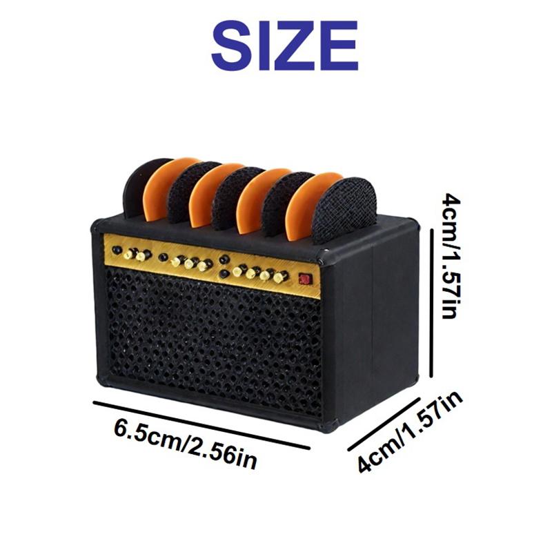 3D-printad Stor Bärbar Gitarrplektrumhållare Vattentät Dammtät Gitarrplektrumorganisatör Plektrumförvaring Och Display