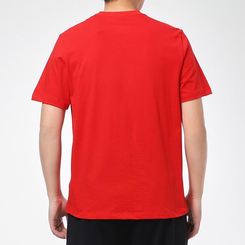 Nike T Shirts Men's Red Crew Neck Moderate Straight Fit DC5095-657