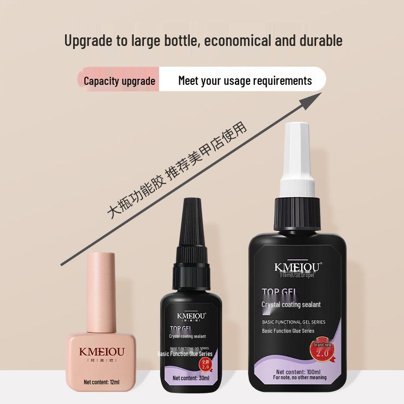 Nail Art Super Gel: Strengthening Base & No-Wipe Top Coat for Salons