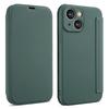 For iPhone 15 Card Holder Kickstand Liquid Silicone Bump Proof Protective Case Skin-touch Phone Cover