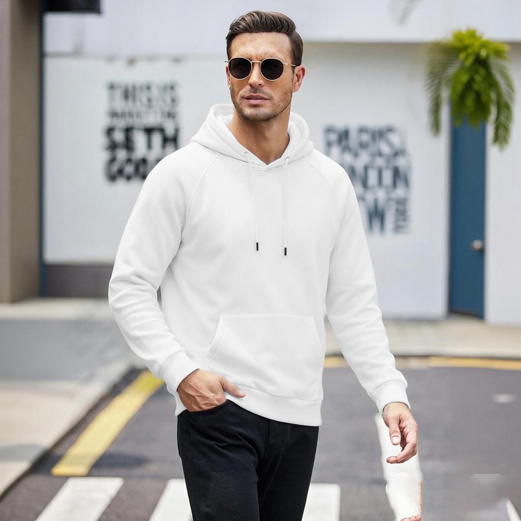 Men's Plus Size Hoodie - Loose Fit Casual Long Sleeve Hooded Sweatshirt in Colors