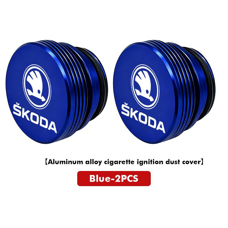LQP4 For Skoda Car Cigarette Lighter Dustproof Plug Button Cover Accessories Fabia 1 2 Octavia A7 RS Superb Rapid Yeti Karoq Vision