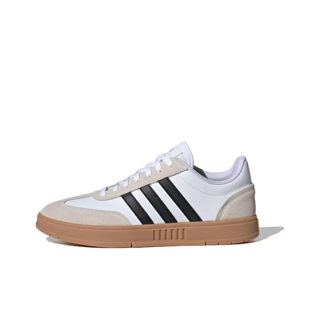 Adidas GRADAS Cloud Leather Coverage Slip Resistant Low top Vintage Basketball Shoes Unisex Blue White IE9044 (Team858-)