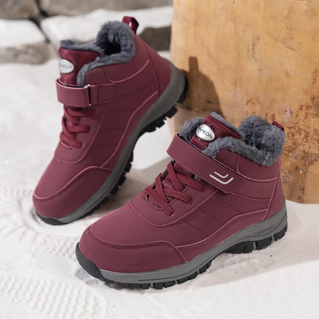 Botas de Neve para Clima Frio Extremo - Sapatos de Inverno Térmicos Isolados para Serviço Pesado com Solas de Borracha Antiderrapantes, Botas de Montanhismo com Cadarço