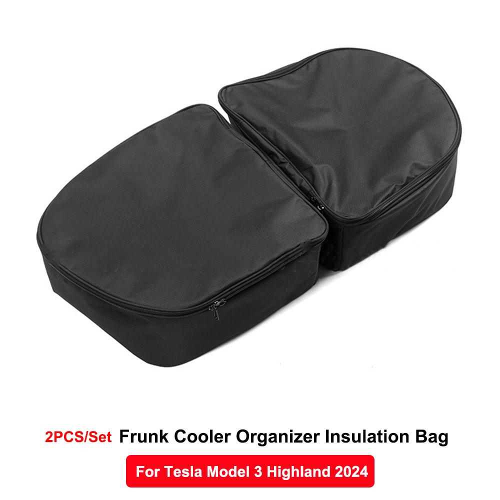 For Tesla Model 3 Highland 2024 Model Y Juniper 2025-2020 Frunk Cooler Organizer Insulation Bag Front Trunk Storage Outdoor Trip