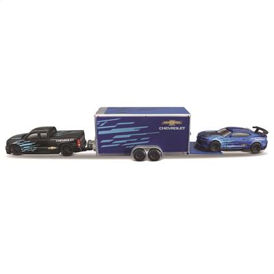 Maisto Design Team Hauler Series Scale Diecast Model Cars Chevrolet Silverado SS 2016 Chevrolet Camaro SS In Chevrolet 1/64 (2004 / Blue)