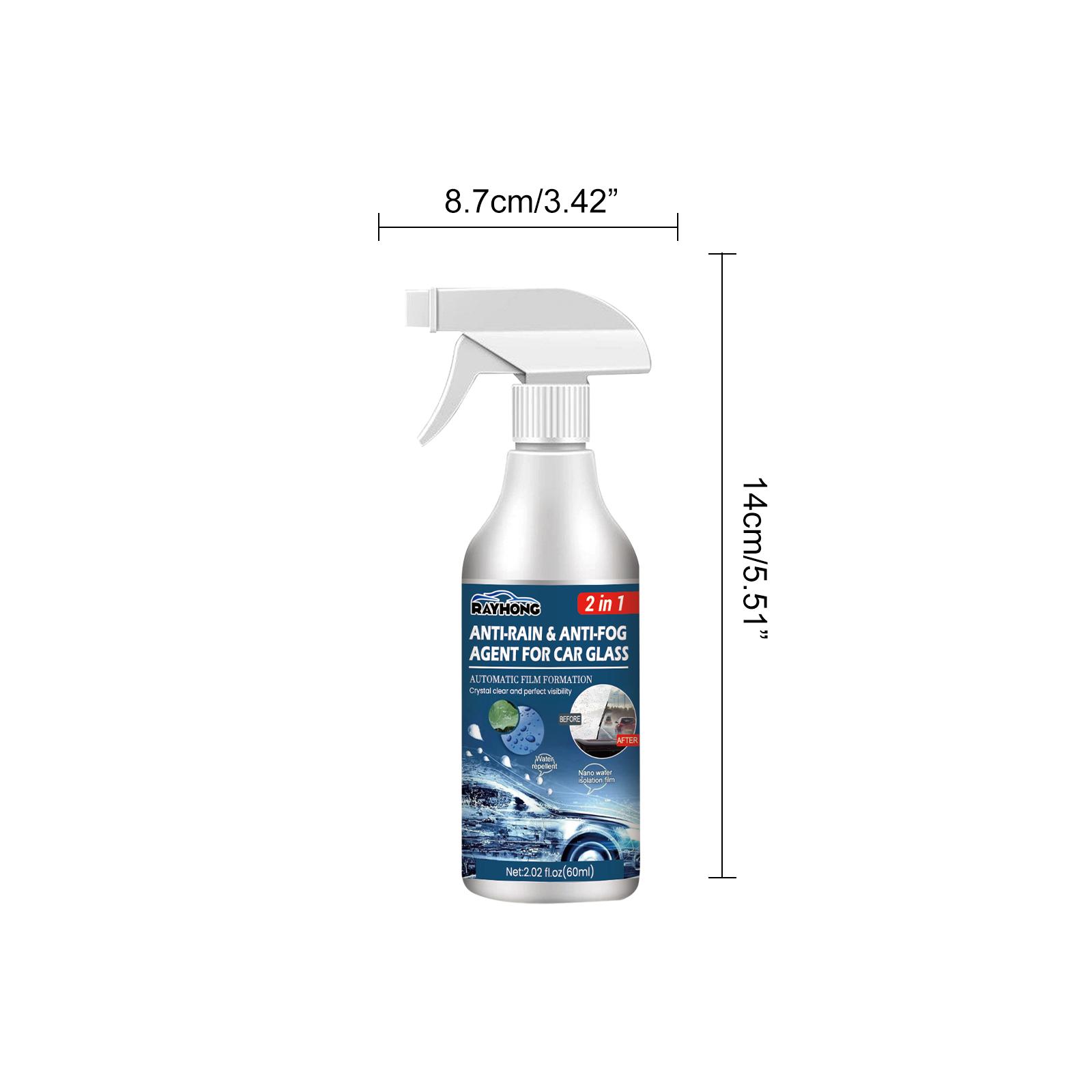 

60 мл Средство с водоотталкивающим и антизапотевающим покрытием Автомобильное средство для гидрофобного покрытия стекол Антизапотевающий спрей Дефоггер для лобового стекла автомобиля