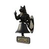 Middle Finger Muscle Dog Doorbell Vintage Puppy Welcome Door Bell Home Office Entrance Decorative Bell Pet Lover Gift