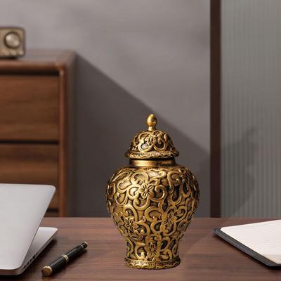 Porcelain Ginger Jar Ceramic Flower Vase Chinese Collection Tabletop Ornament Decorative for