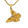 Gilded Brass Rhinestone Butterfly Necklace for Women - Court Style Collarbone Chain