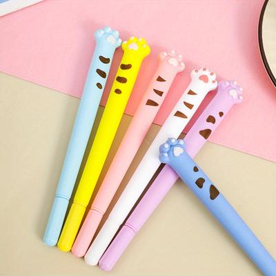 10 ks 0,5 mm barevné měkké gumové kočičí drápky neutrální pero rostlinné kreativní cedulkové pero papírenské potřeby kancelářské potřeby