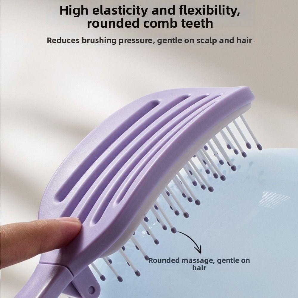 Purple Color Anti-Static Massage Comb Portable Salon Hair Massage Scalp Comb New Air Cushion Comb