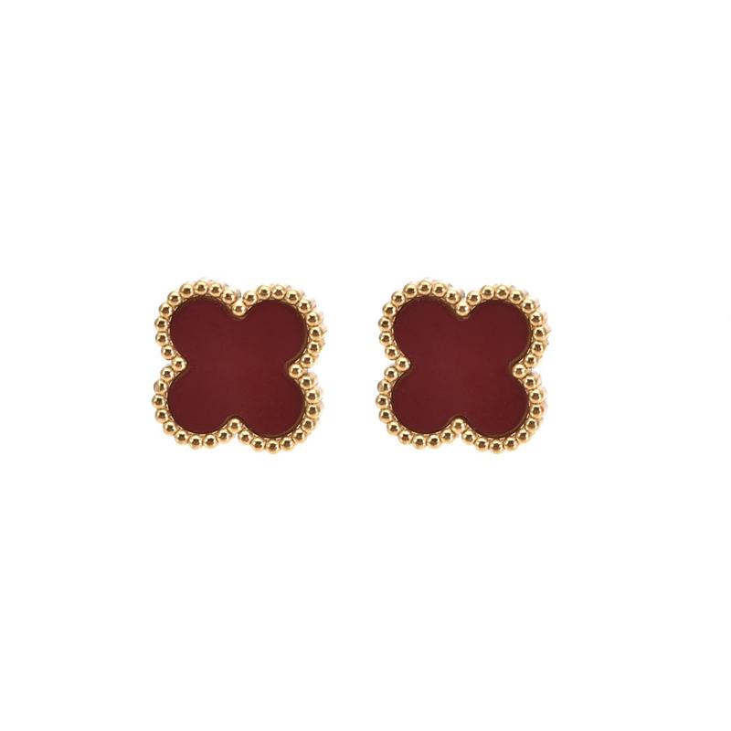 Mode Vier-Leaf Clover frauen Ohrringe Titan Stahl Ohrringe Edelstahl Ohrringe Tun Nicht Verlieren Farbe Personalisierte Ohrringe