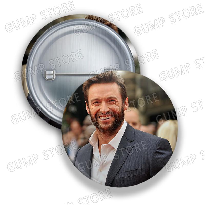 

Hot Movie Actor Hugh Jackman Badges for Jewelry Accessories Bag Decor Tinplate Lapel Button Brooch Pins Fans Friends Gifts