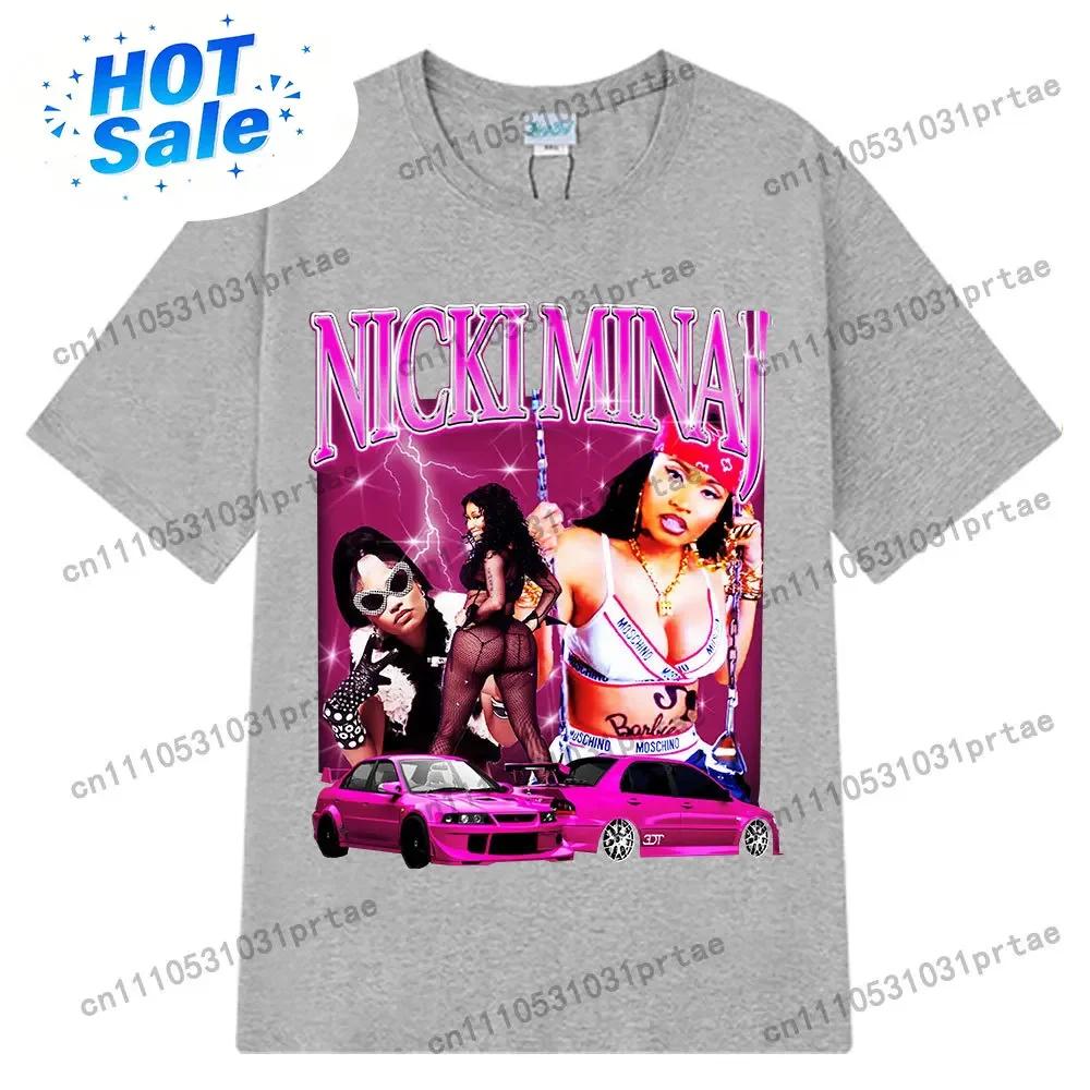Nicki Minaj Graphic Tshirt 90s Vintage Hip Hop T Shirt Unisex Wounisex Casual Cotton Oversized Short Sleeve Aesthetic Trendy Tshirts