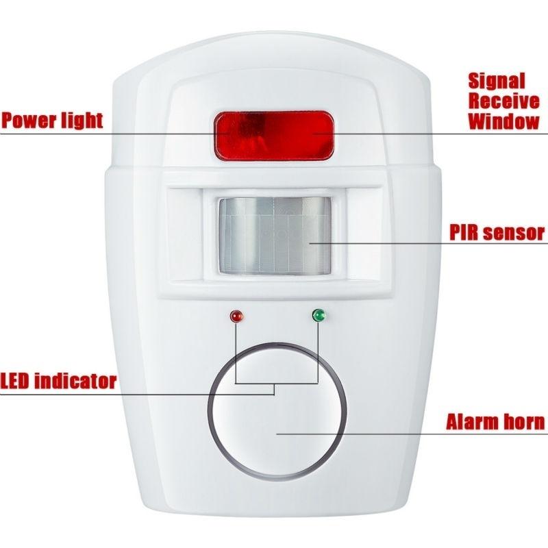 Home Security PIR MP Alert Infrared Sensor Motion Detector Anti-Theft Alarm Monitor Wireless Alarm S