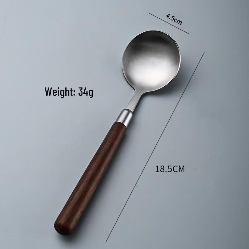 Penguin Tuan Tuan Faux Walnut Handle Dining Spoon