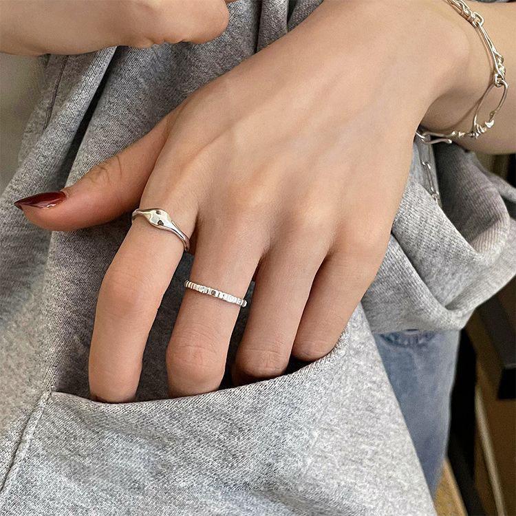 Minimalist Irregular Silver-Plated Women's Index Ring 2025 Trend