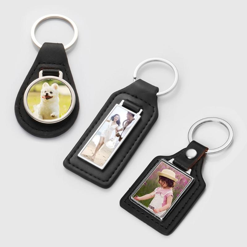 Sublimation Blank Round Keychain with for Key Ring Heat Transfer Keychain for Christmas Valentine Graduation Day Present