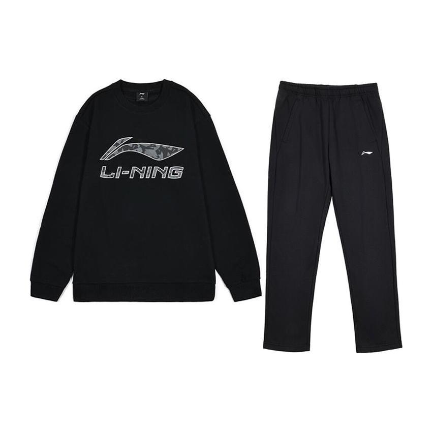 Li Ning Sweatshirt Set Men s Black+Black AWDTC71-1+AKLTC41-1 S