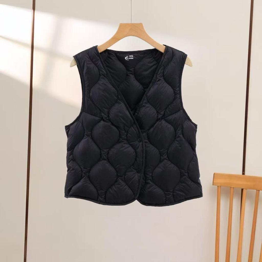 2025 Goose Down Vest: New Model, National Standard, 90% White Goose Down, Sleeveless Jacket with Down Inner Layer.