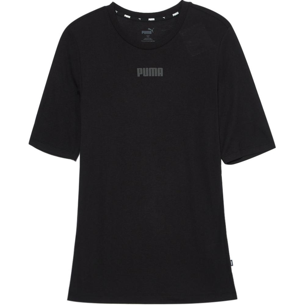 Puma Lightweight Moisture-Wicking Short Sleeve T-Shirt Women Tops Black 845602-01