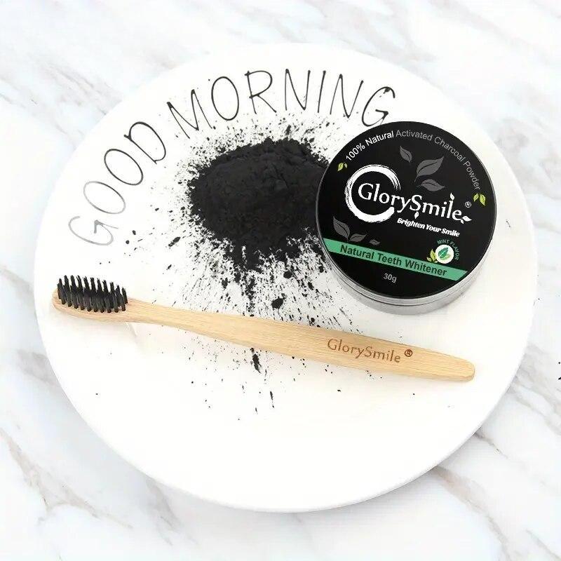 Activated Carbon Tooth Powder Whitening, Stain Removal, Yellow Teeth Natural Herbal Antibacterial Tooth Wash Powder