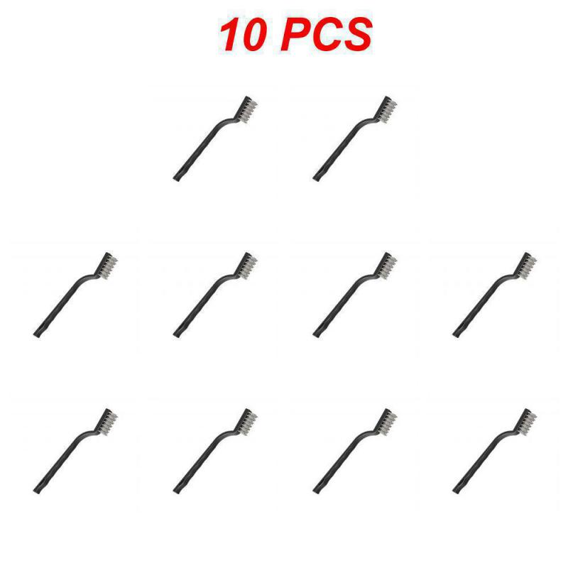 

10/50/100 шт. Щетка из нержавеющей стали, прочная, эффективная, для очистки, проволока из нержавеющей стали + ABS, удобная ручка, 12 г, высокое качество