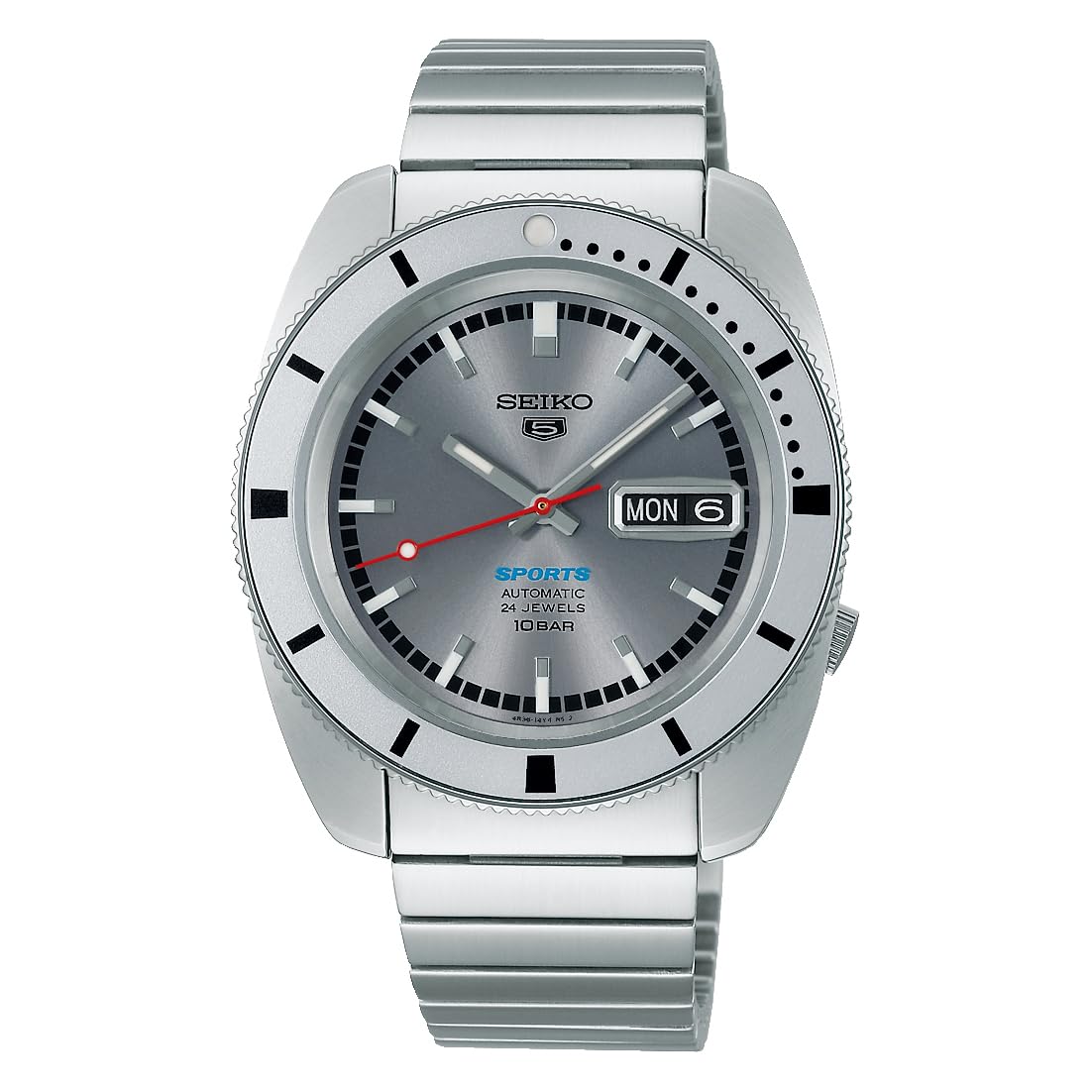 

Автоматичний механічний годинник SEIKO 5 SPORTS Heritage Design Reprint Limited Model Five Sports Made in Japan SRPL03 Silver Overseas Model [Seiko] для чоловіків срібний