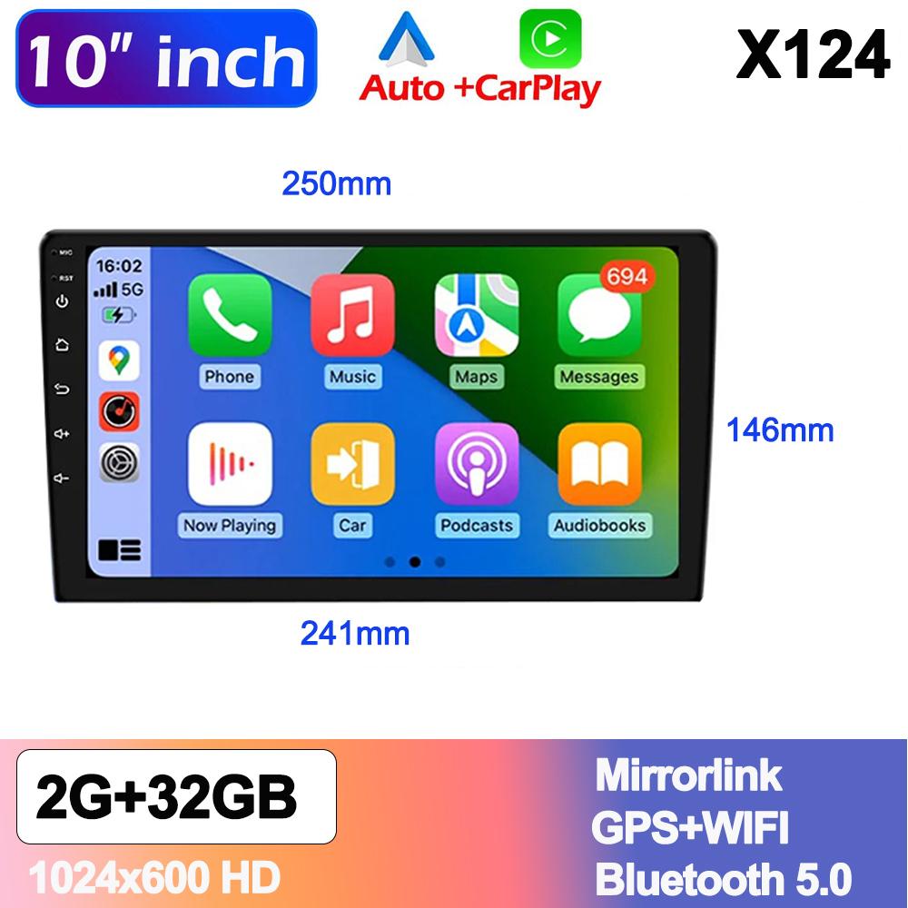 Universal 7 9 10 Inch Multimedia Player GPS WIFI Wireless CarPlay Android Auto 2Din Car Radio FM BT Radio Stereo Receiver Player