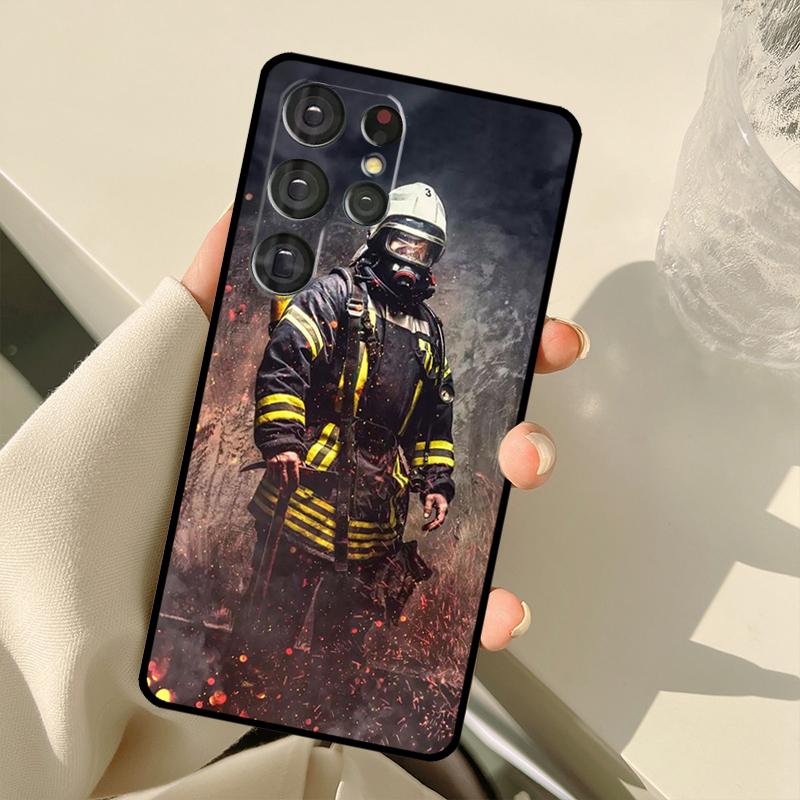 Firefighter Heroes Fireman Case For Samsung Galaxy S23 Ultra S21 S22 S24 S25 Ultra S9 S10 Plus S25 FE S20 FE Back Cover