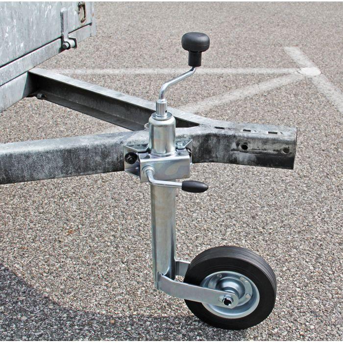 Roue jockey XLPT avec fourche d.48mm + bride - XL PERFORM TOOLS - Roue de jockey - Acier - Gris