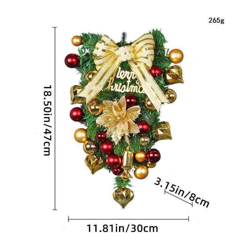 Weihnachtskranz Rattan Türvorhang Anhänger Zuhause LED Leuchtend Treppe Über Kopf Dekorativ Türhänger Weihnachtsdekorationen