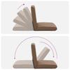 Adjustable Floor Footstool Cappuccino Artificial Leather