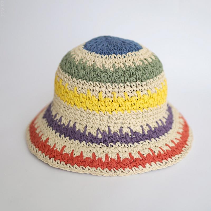 Baby Girl Hat Sun Hat Children's Grass Hat Sunscreen Hat Multicolored Kids Hat